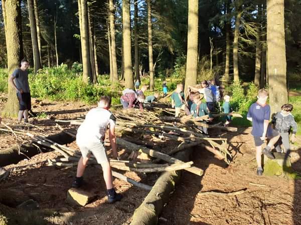 1st Broughton Cubs in the woods